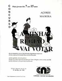 Cartaz do concurso - A minha Região vai votar