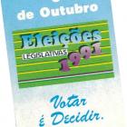 Autocolante - Eleição da Assembleia da República/1991