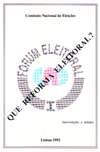 Imagem da capa da publicação I Fórum Eleitoral: Que Reforma Eleitoral? (1992)