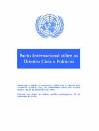 Capa do 'Pacto Internacional dos Direitos Civis e Políticos'